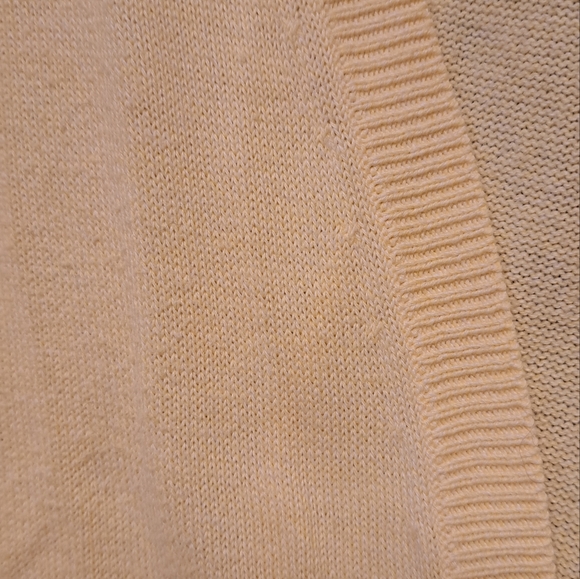 Croft & Barrow Women's Large Sunny Yellow Cardigan Sweater Sleeve Details Pleats - Picture 3 of 10